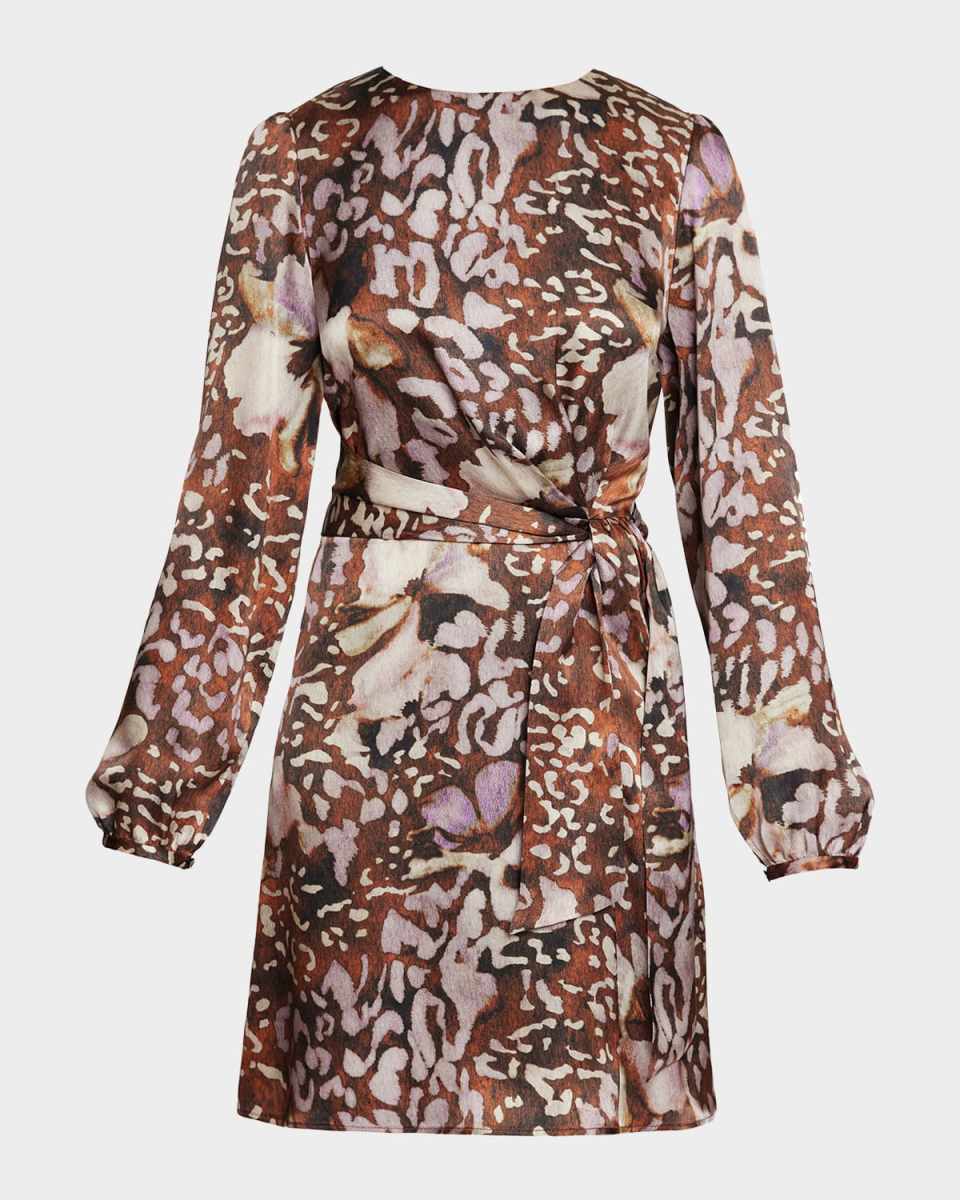 Darya Abstract-Print Side Tie Dress
